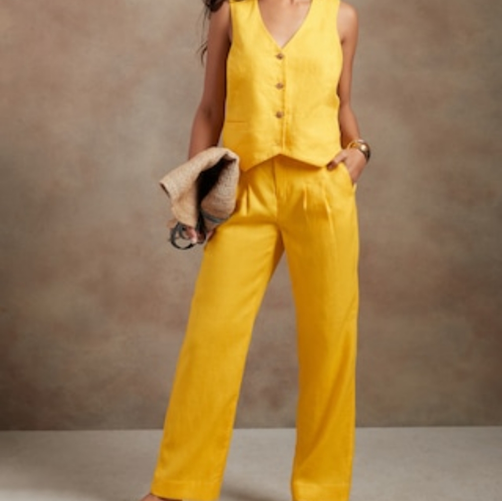 Gorgeous Petite Wide Leg Linen Pants